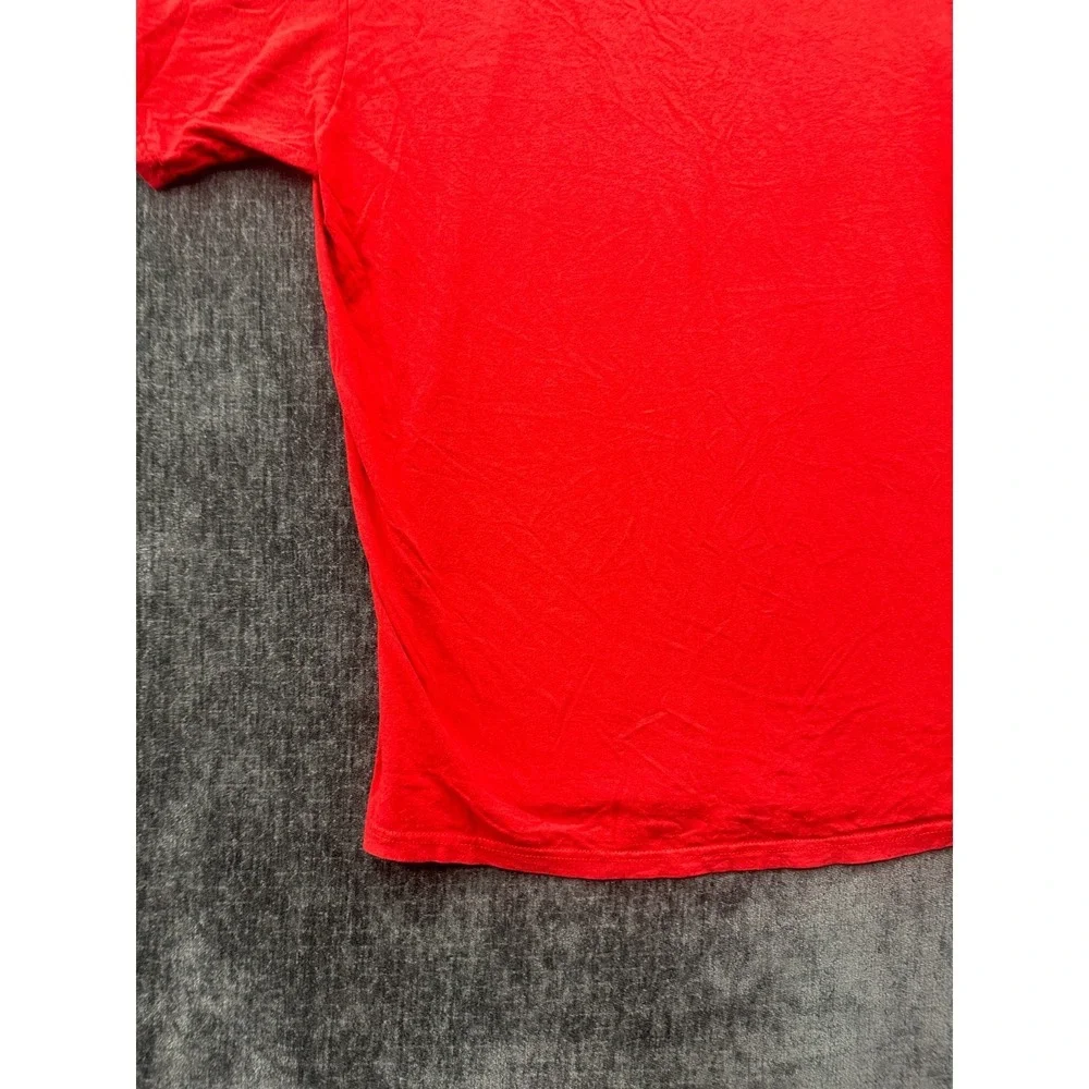 Adidas Go To Tee Shirt Mens Medium Red Short Sleeve Crew Neck Cotton Performance